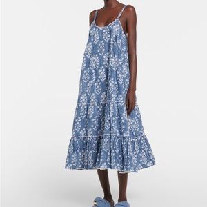 Juliet Dunn Floral Cotton Midi Dress, Size 1 (US sizing 4/6)